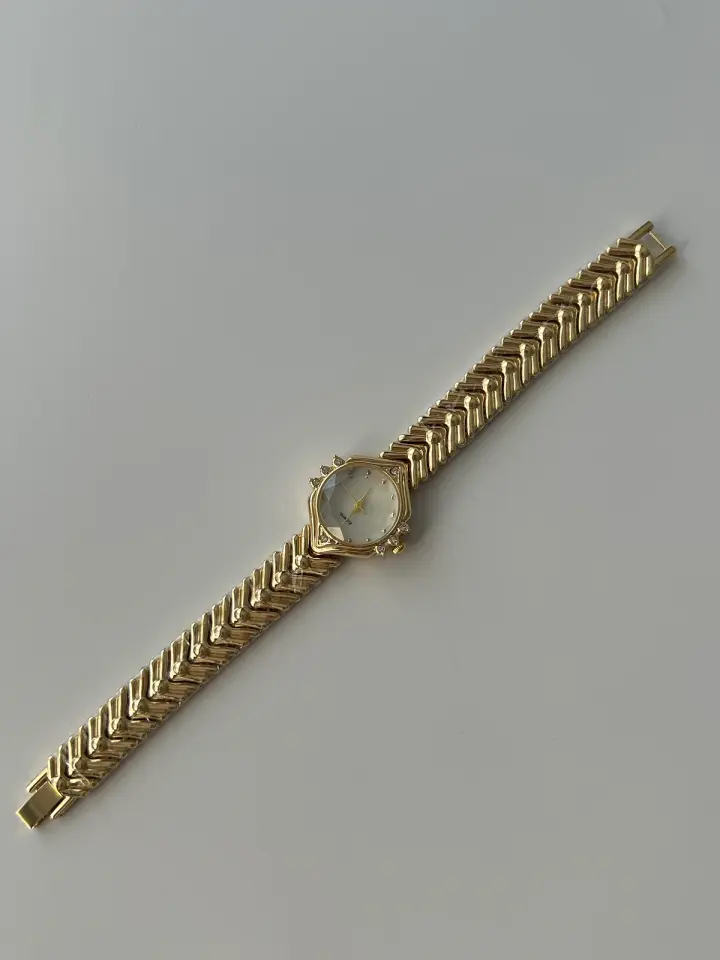 Zirkon Taşlı Gold Saat