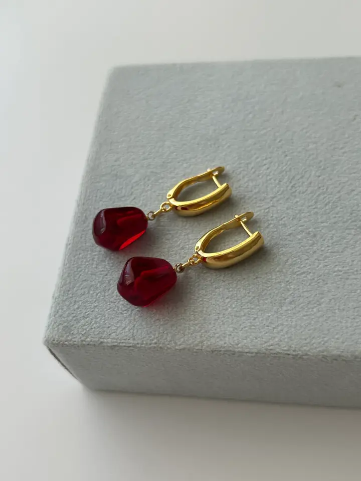 Nar Tanesi Vintage Küpe