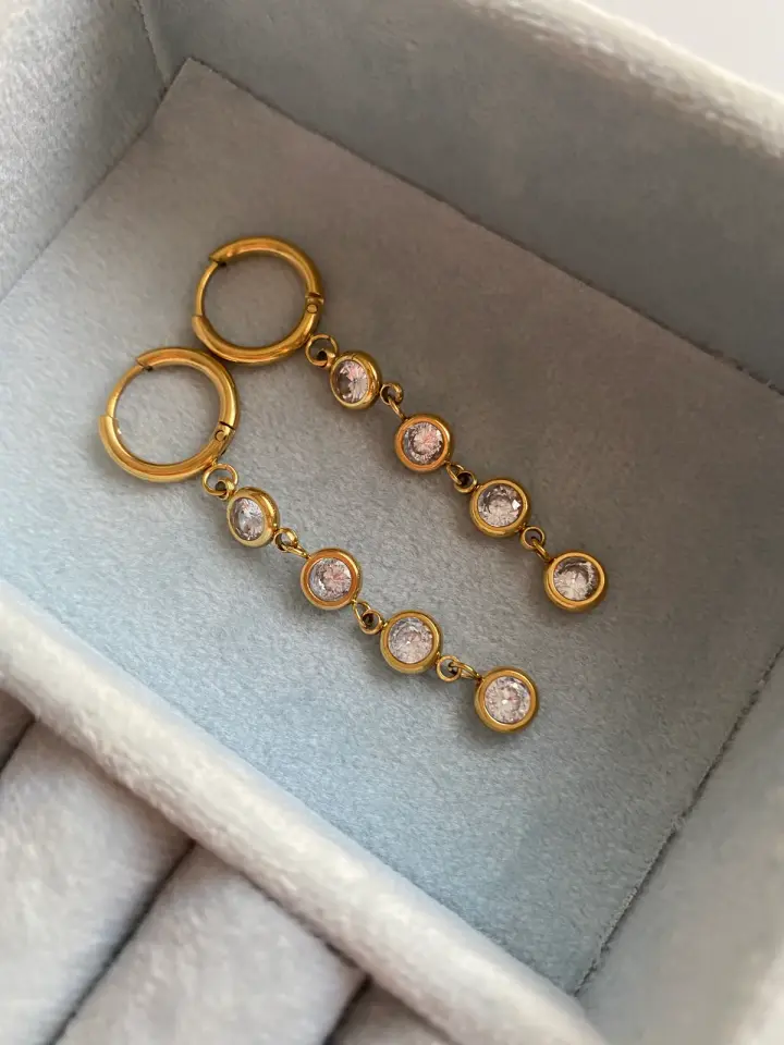 Çelik Zirkon Taş Küpe