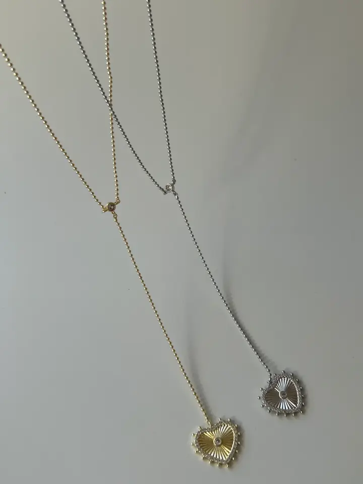 Zirkon Taşlı Kalp Y Kolye