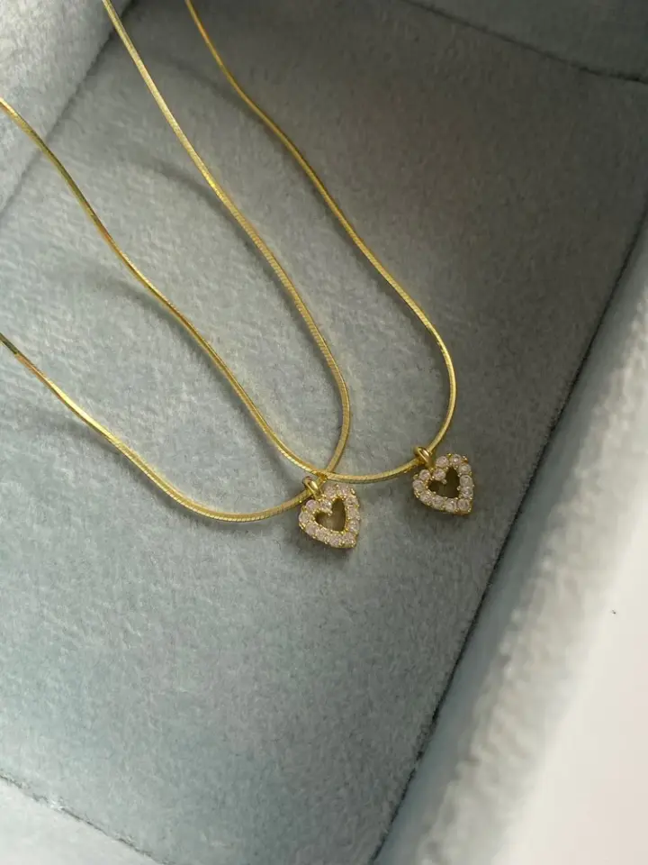 925 Ayar Gümüş Minimal Kalp Kolye