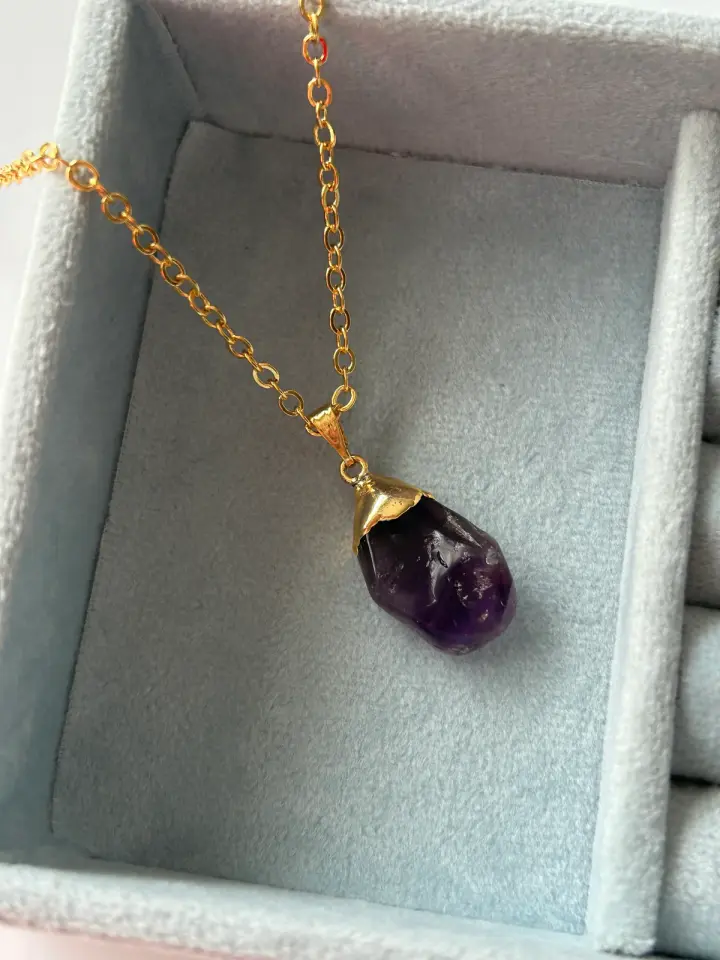 Ametist Doğaltaş Kolye