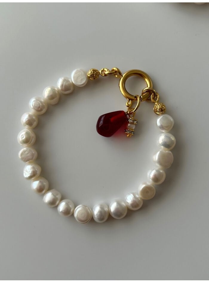 Nar Charm/Kum İnci Bileklik