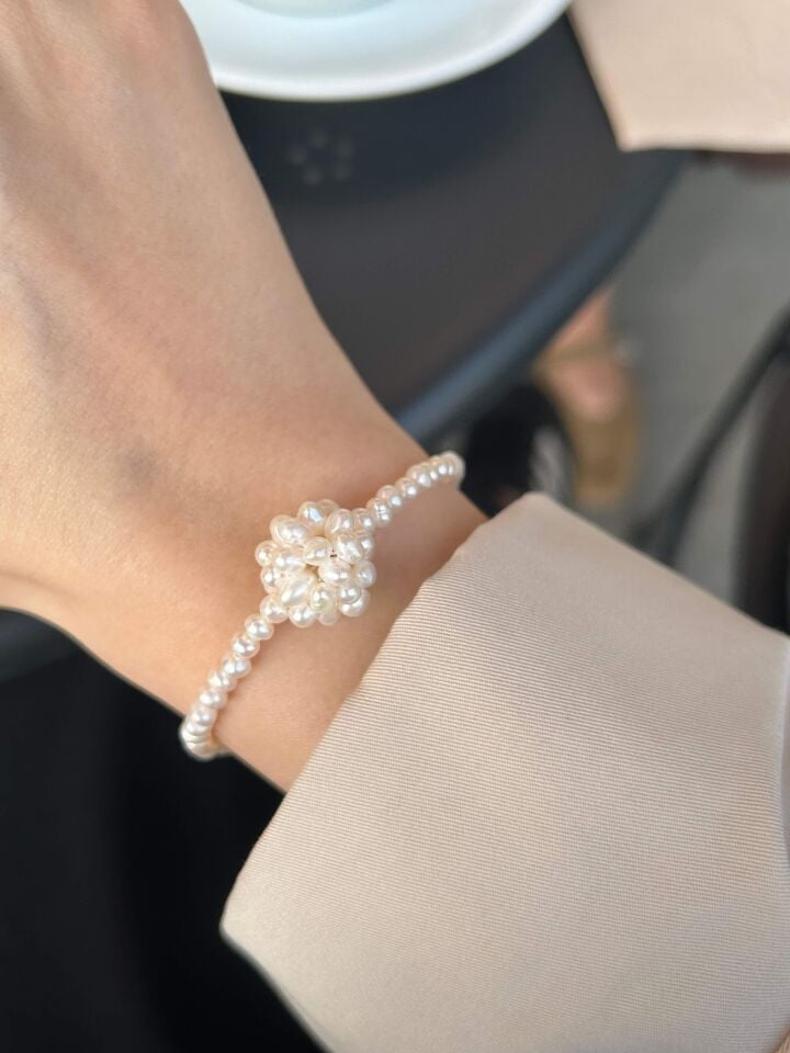 İnci Çiçeği Bileklik