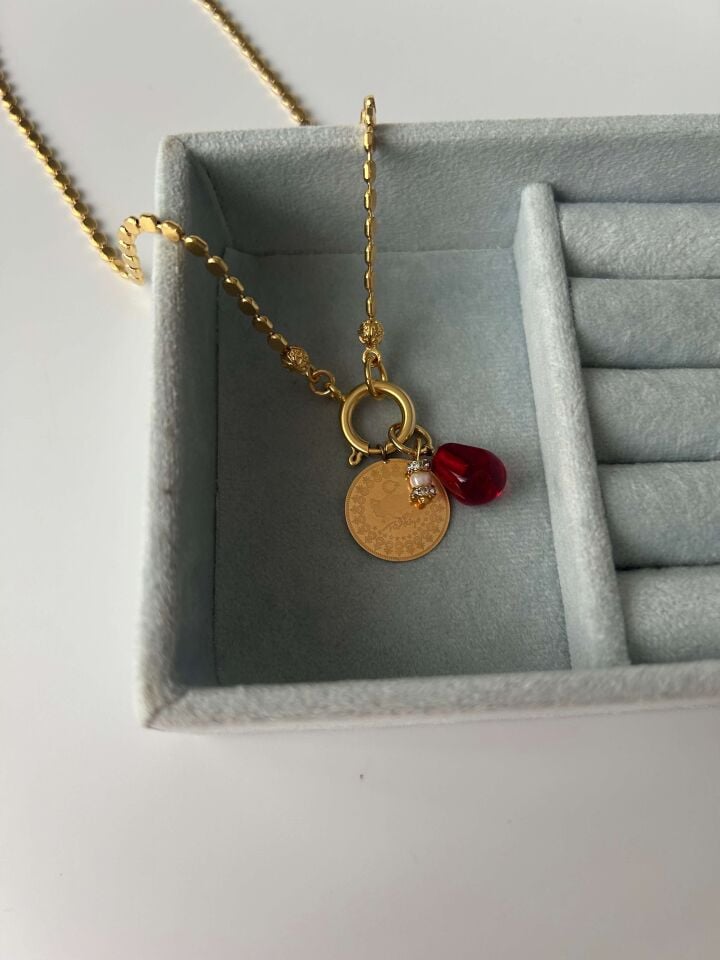 Altın Takılabilir/Çıkartılabilir Zincir Kolye