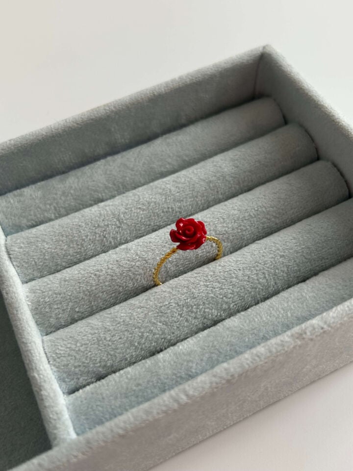 925 Ayar Gümüş Gül Yüzük