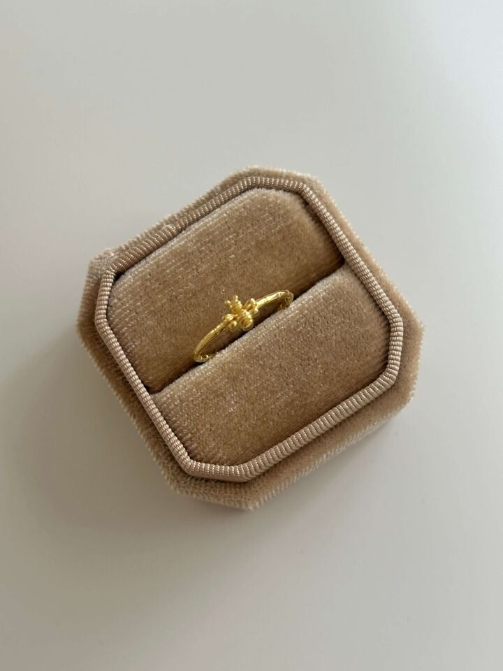 925 Ayar Gümüş Minimal Arı Yüzük