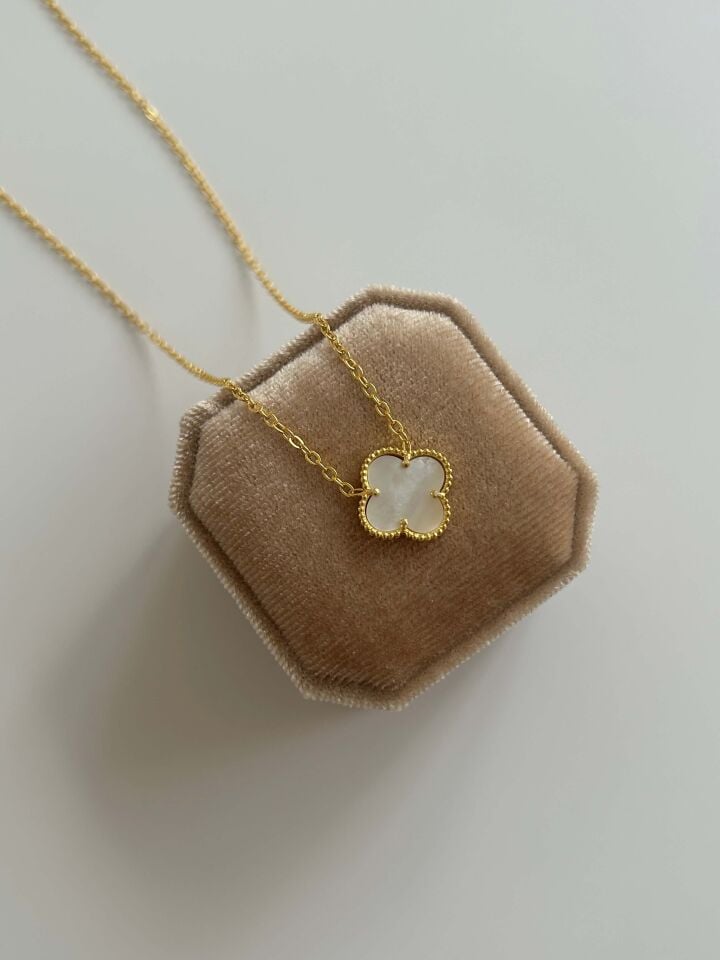 925 Ayar Gümüş Marka Model Kolye (Beyaz)