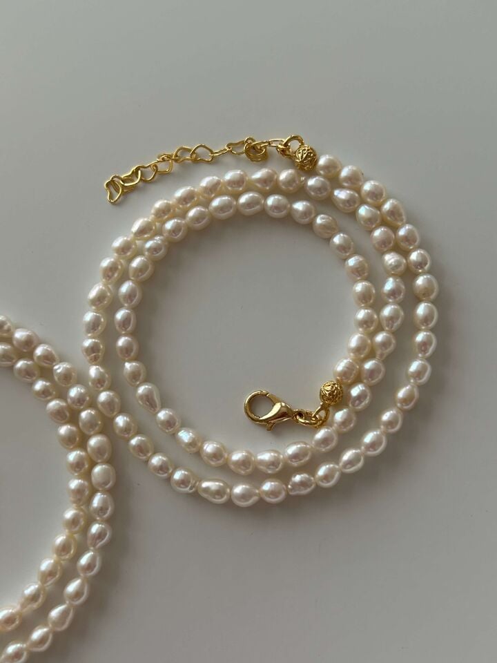-PEARLY AURA-Serisi İnci Kolye (Charmsız)