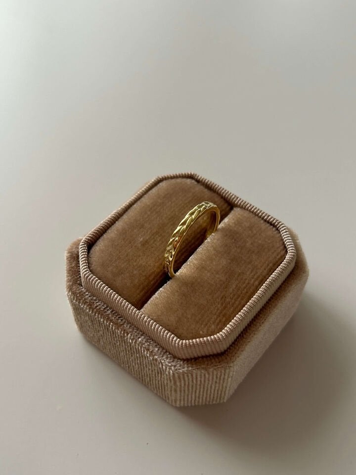 925 Ayar Gümüş Başak Desen Yüzük