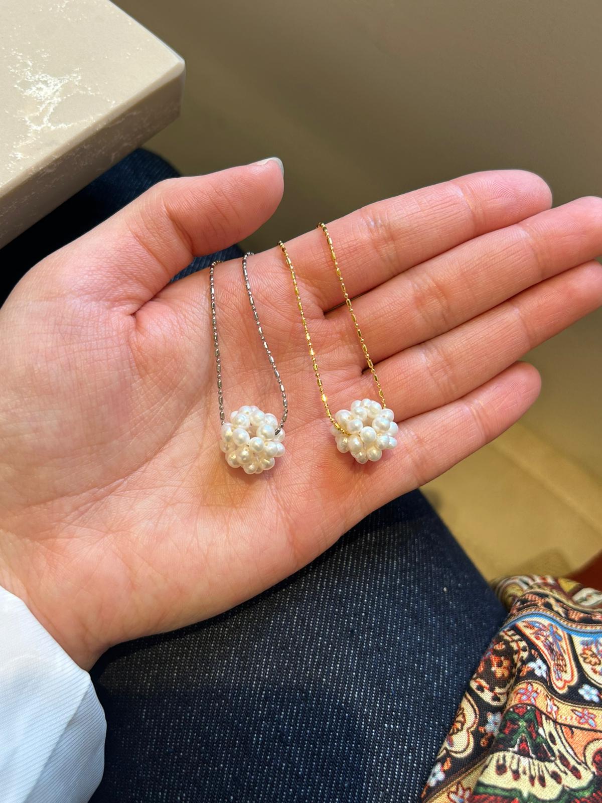 İnci Çiçeği Kolye